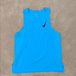 Nike Dri Fit ADV Aeroswift Singlet Tank Top, Bright Blue, Size M